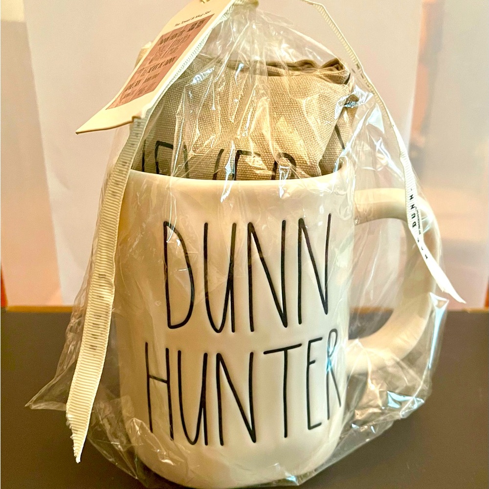 Rae Dunn mug and Tea towel set